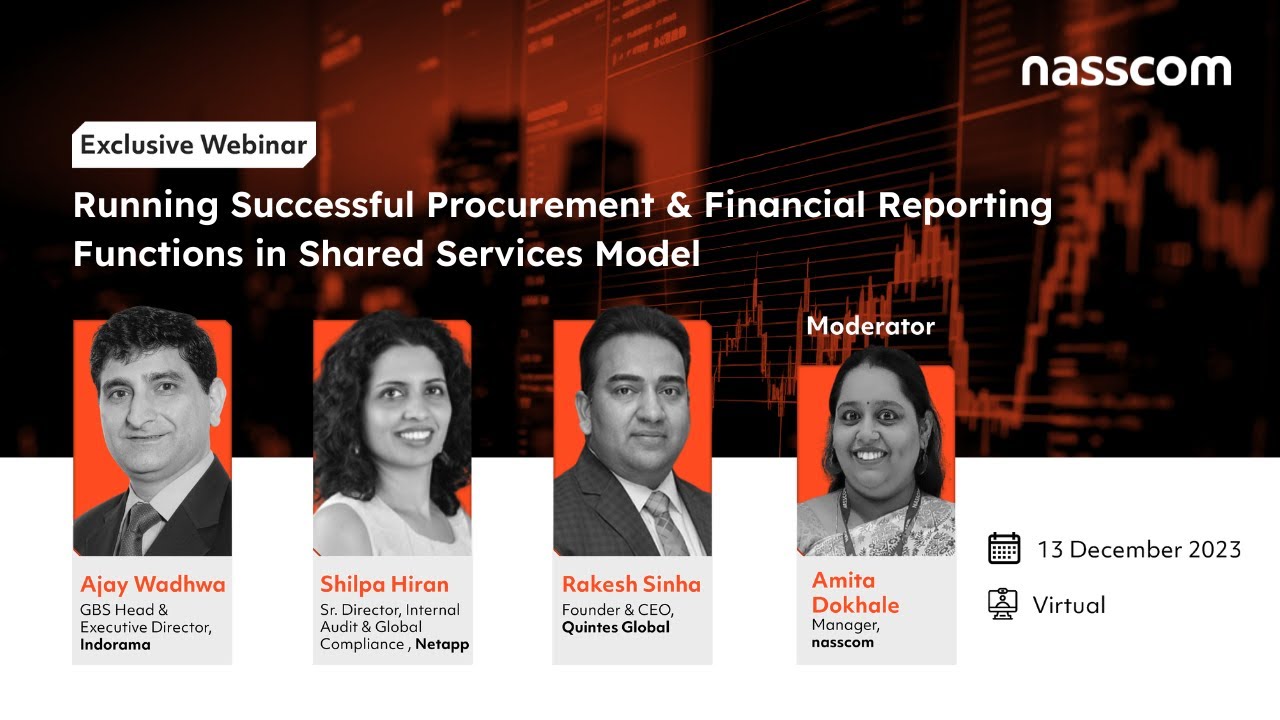 Embedded thumbnail for Running successful function in shared services model | A nasscom webinar